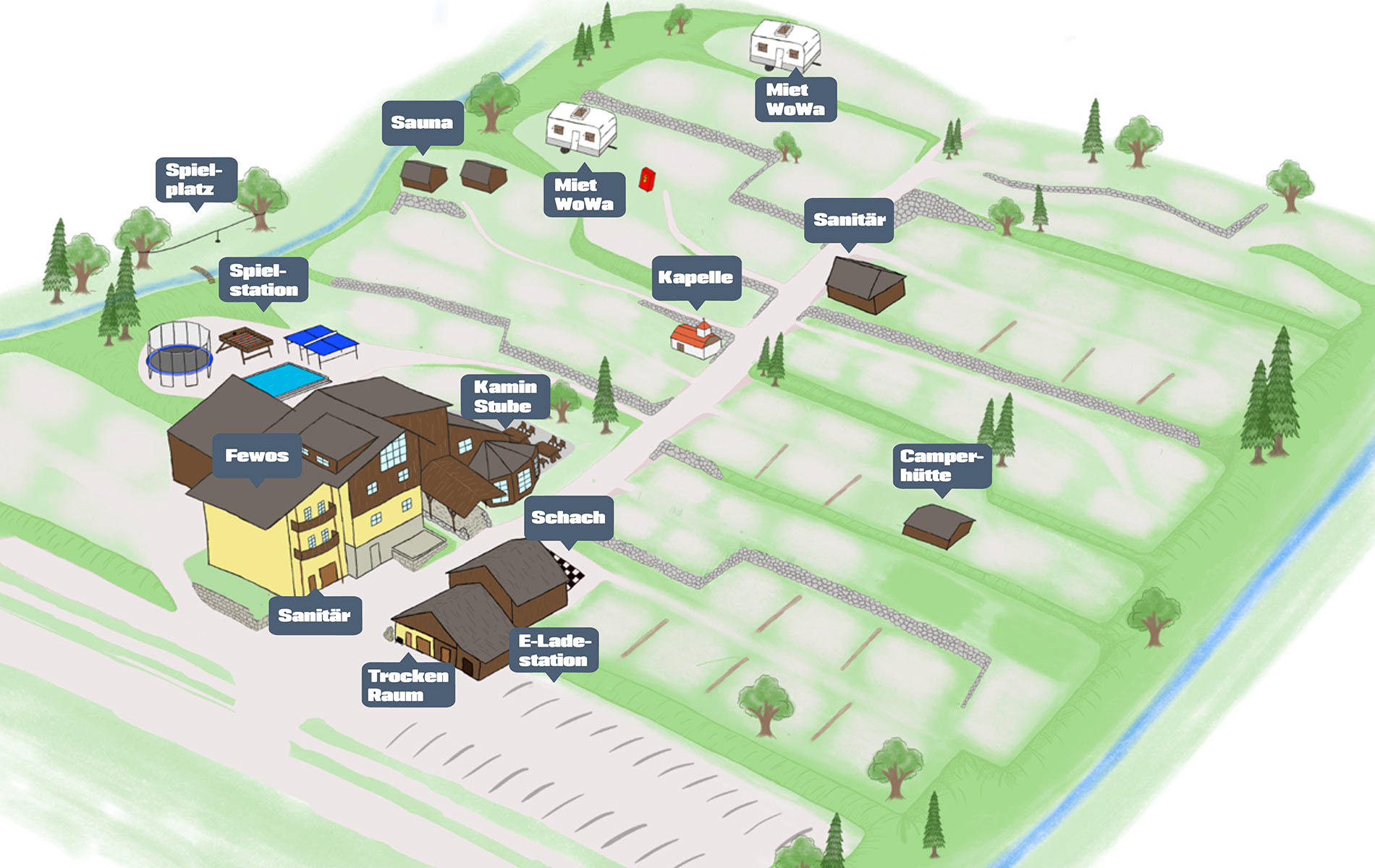 Lageplan Campingplatz Bergheimat Oberjoch im Allgäu